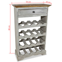 Thumbnail for Weinregal Recyceltes Massivholz 55 x 23 x 85 cm