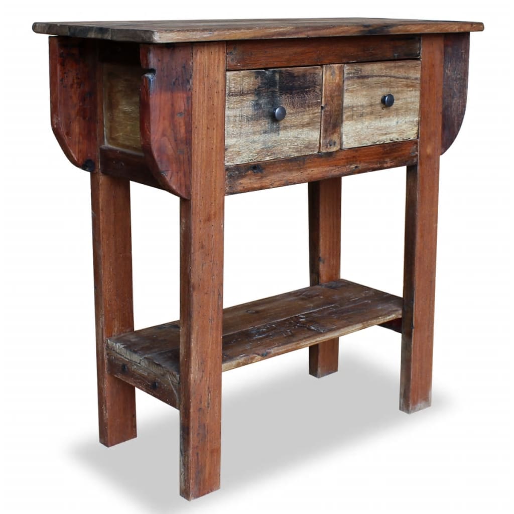 Konsolentisch Altholz Massiv 80 x 35 x 80 cm