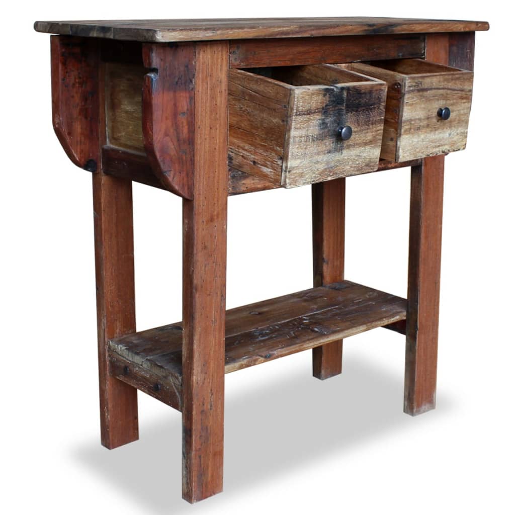Konsolentisch Altholz Massiv 80 x 35 x 80 cm