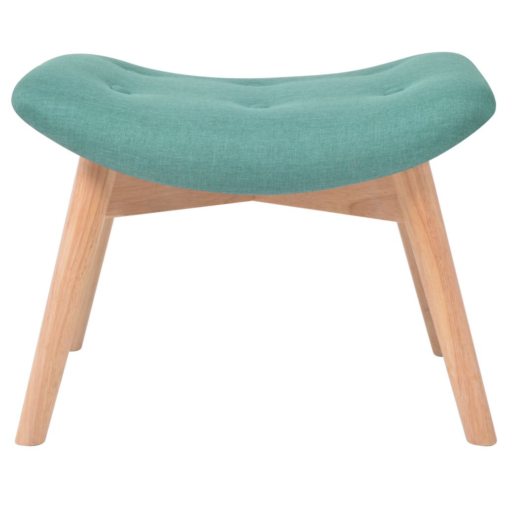 Sessel mit Fußhocker Grün Stoff