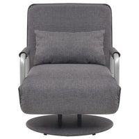 Thumbnail for Drehstuhl und Schlafsofa Dunkelgrau Stoff
