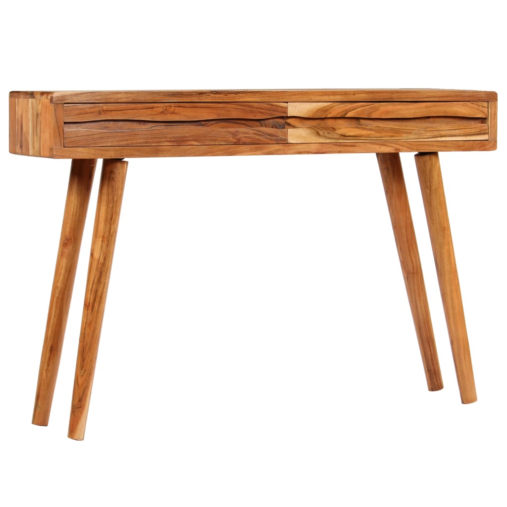 Konsolentisch Akazie Massiv Geschnitzte Schubladen 118x30x80cm