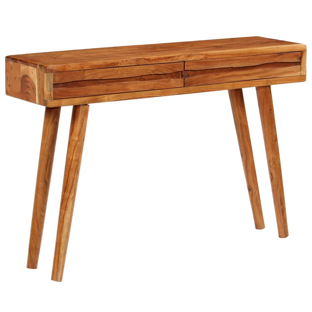 Konsolentisch Akazie Massiv Geschnitzte Schubladen 118x30x80cm