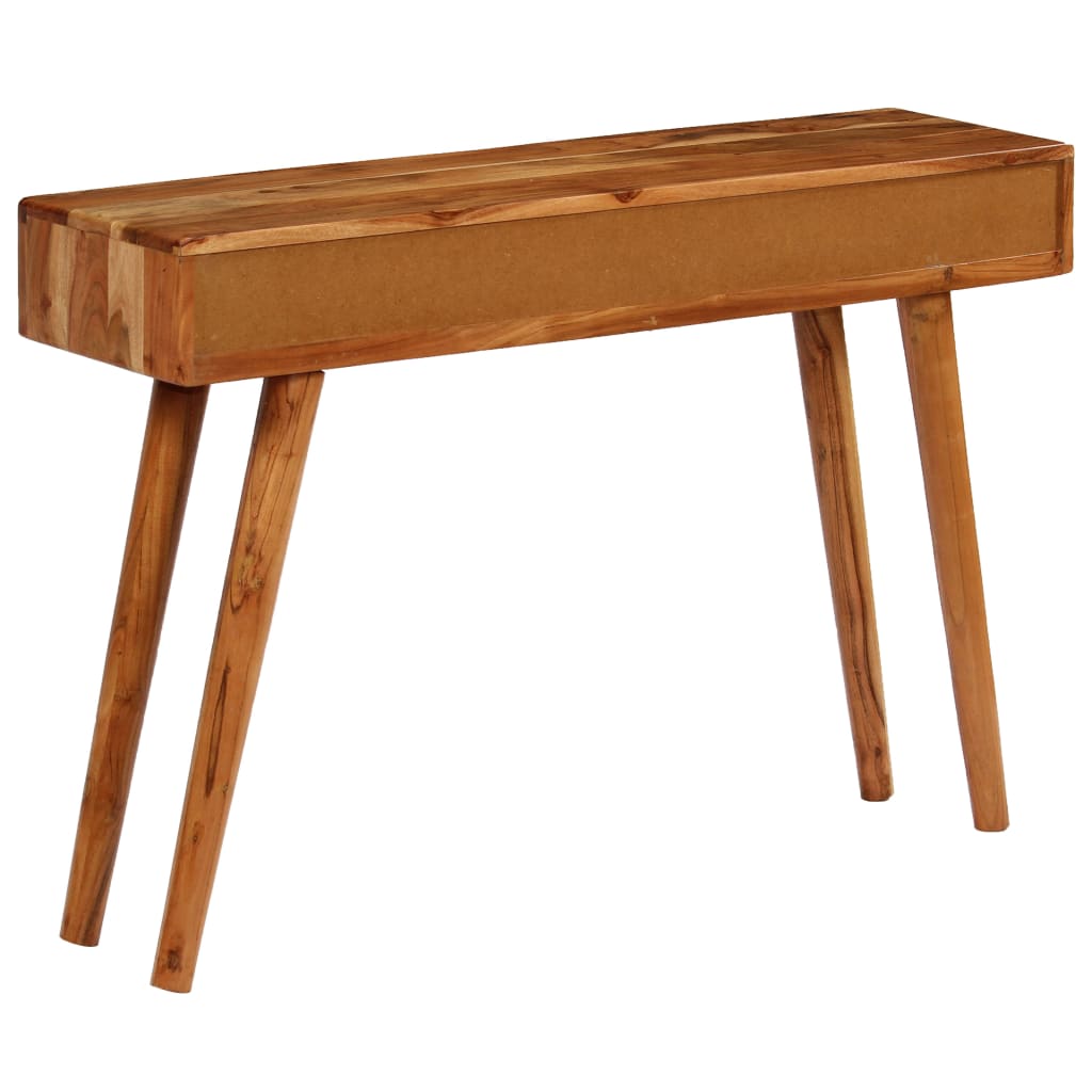 Konsolentisch Akazie Massiv Geschnitzte Schubladen 118x30x80cm
