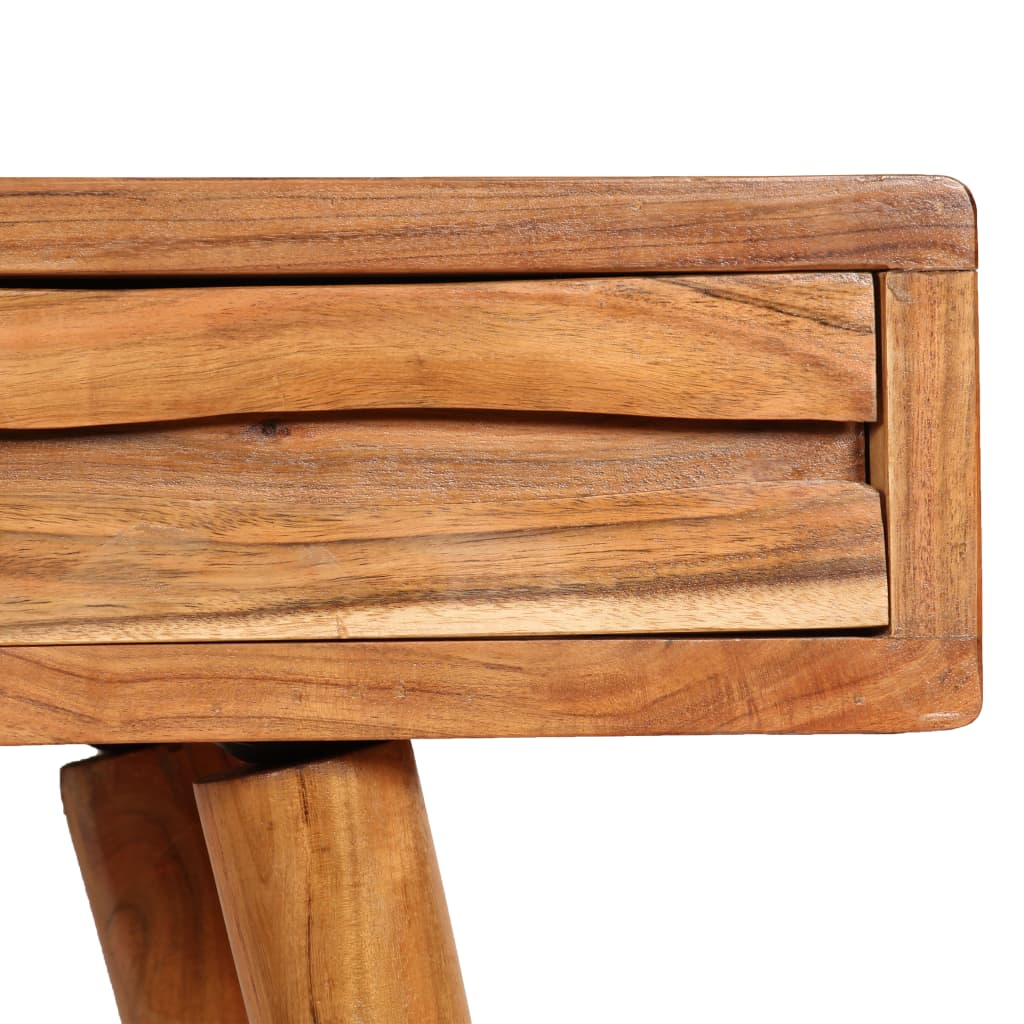 Konsolentisch Akazie Massiv Geschnitzte Schubladen 118x30x80cm