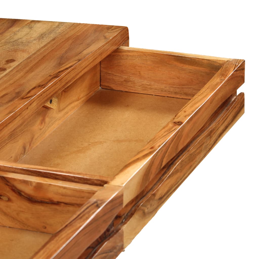 Konsolentisch Akazie Massiv Geschnitzte Schubladen 118x30x80cm