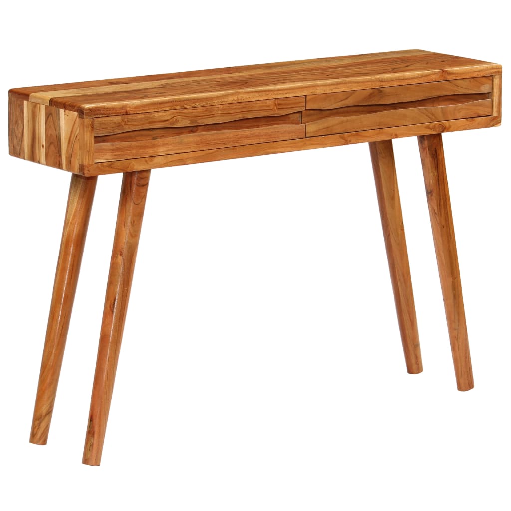 Konsolentisch Akazie Massiv Geschnitzte Schubladen 118x30x80cm