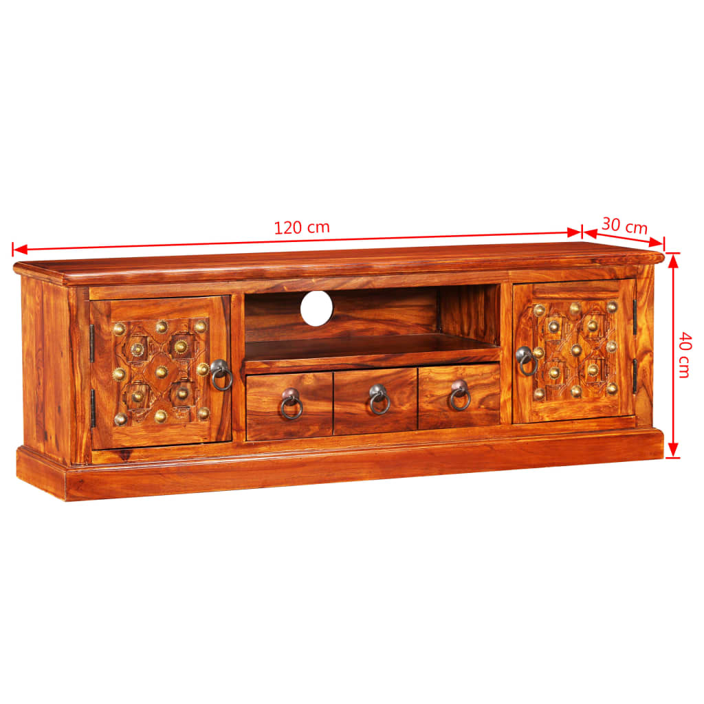 TV-Schrank Massivholz 120 x 30 x 40 cm