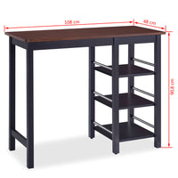Thumbnail for Bar Set 3 Stück MDF Schwarz
