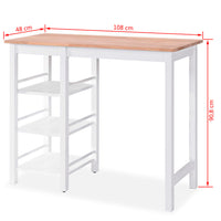 Thumbnail for Bar Set 3 Stück MDF Weiß