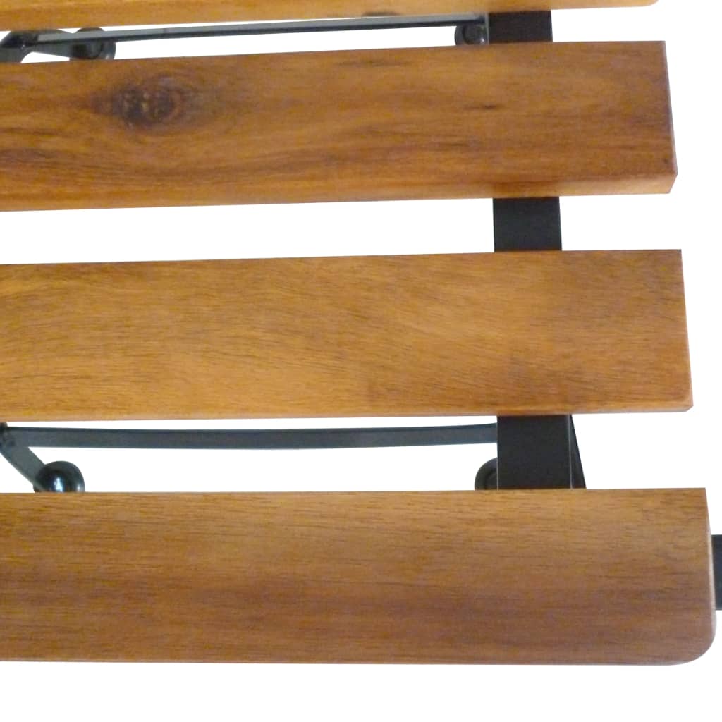 Klappbare Gartenstühle 2 Stk. Stahl und Massivholz Akazie