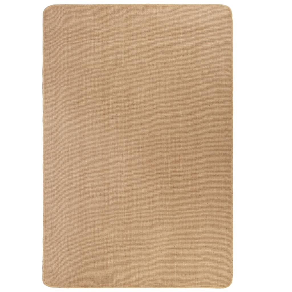 Teppich Jute mit Latexrücken 160 x 230 cm Naturfarben