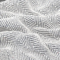 Thumbnail for Überwurf Baumwolle Fischgrätmuster 160 x 210 cm Grau