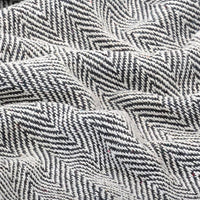 Thumbnail for Überwurf Baumwolle Fischgrätmuster 220 x 250 cm Marineblau