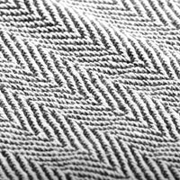 Thumbnail for Überwurf Baumwolle Fischgrätmuster 220 x 250 cm Marineblau
