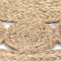 Thumbnail for Teppich Flechtmuster Jute 90 cm Rund
