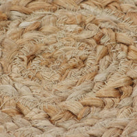 Thumbnail for Teppich Flechtmuster Jute 90 cm Rund