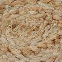 Thumbnail for Teppich Flechtmuster Jute 120 cm Rund