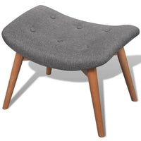 Thumbnail for Sessel mit Fußhocker Grau Stoff