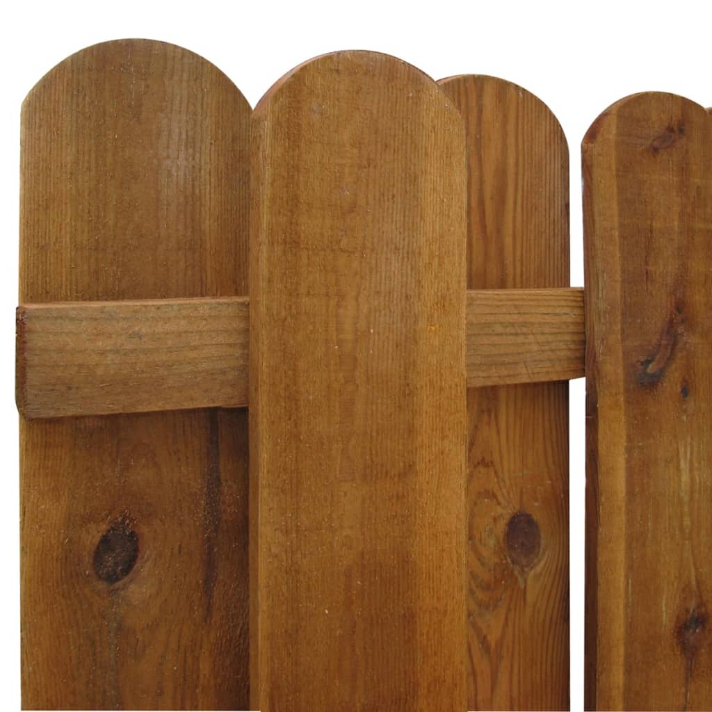 Bohlenzaun-Element Kiefernholz 180×180 cm