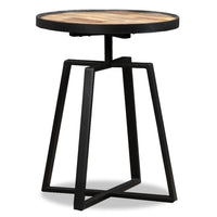 Thumbnail for Beistelltisch Rund Recyceltes Massivholz Teak