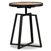 Thumbnail for Beistelltisch Rund Recyceltes Massivholz Teak