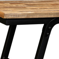 Thumbnail for Sitzbank Recyceltes Teak und Stahl 110 x 35 x 45 cm