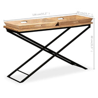 Thumbnail for Konsolentisch Mangoholz Massiv 130 x 40 x 80 cm
