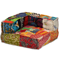 Thumbnail for 4-Sitzer Modularer Pouf Patchwork Stoff