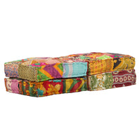 Thumbnail for 2-Sitzer Modularer Pouf Patchwork Stoff