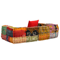 Thumbnail for 2-Sitzer Modularer Pouf Patchwork Stoff