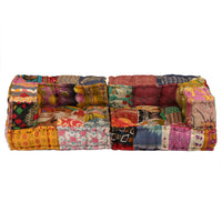 Thumbnail for 2-Sitzer Modularer Pouf Patchwork Stoff
