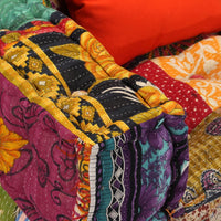 Thumbnail for 2-Sitzer Modularer Pouf Patchwork Stoff