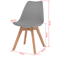 Thumbnail for Esszimmerstühle 6 Stk. Kunstleder Grau