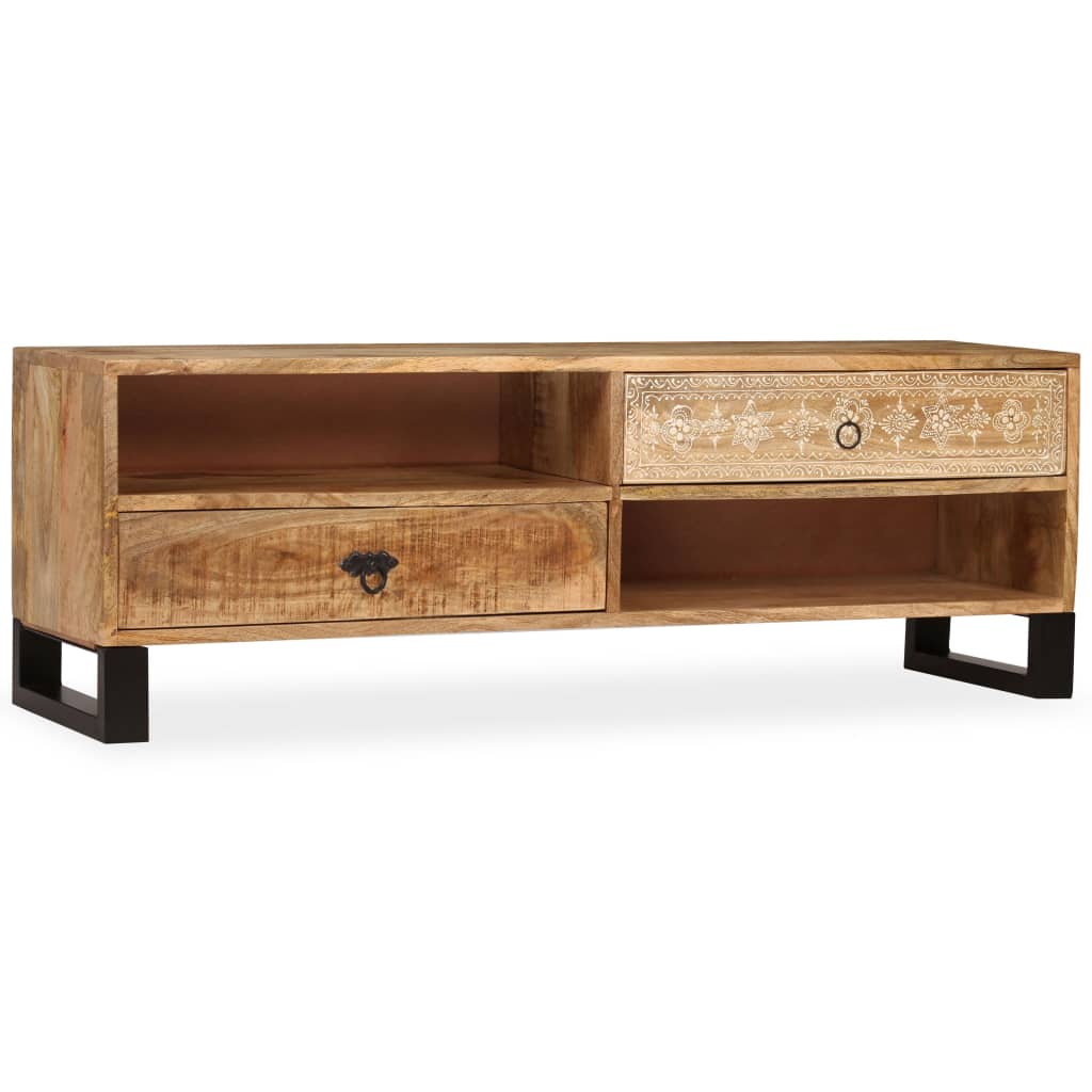 TV-Schrank Mangoholz Massiv 120 x 30 x 40 cm