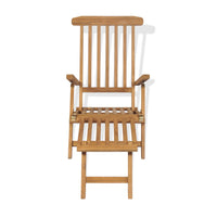 Thumbnail for Liegestuhl mit Fußablage Massivholz Teak