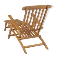 Thumbnail for Liegestuhl mit Fußablage Massivholz Teak
