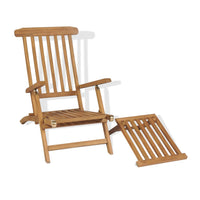 Thumbnail for Liegestuhl mit Fußablage Massivholz Teak