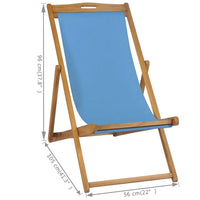 Thumbnail for Liegestuhl Teak 56×105×96 cm Blau