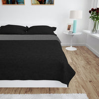 Thumbnail for Zweiseitige Tagesdecke Gesteppt 230 x 260 cm Grau und Schwarz