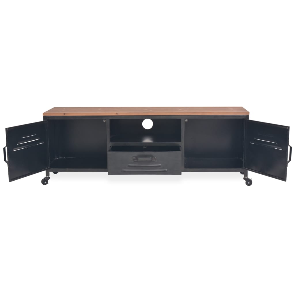 TV-Schrank 120 x 30 x 43 cm Schwarz