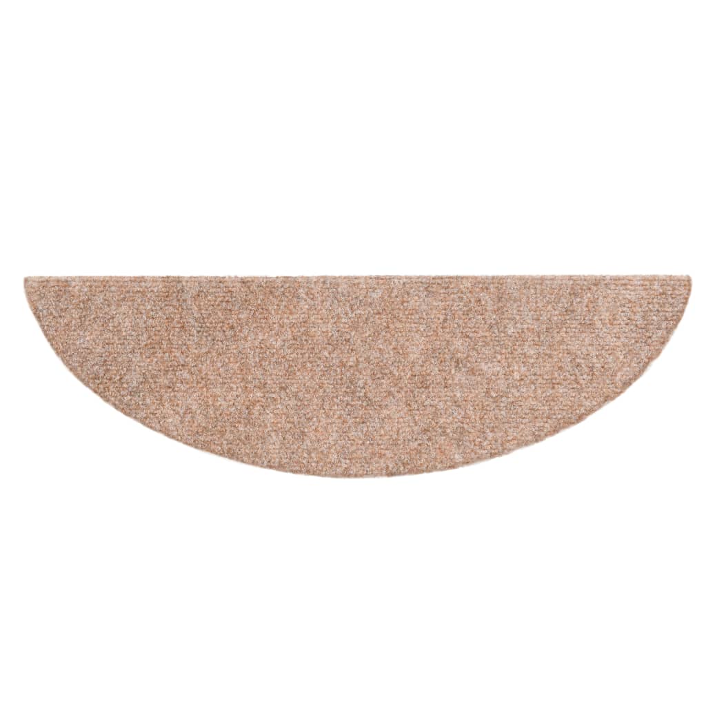 15 Stk. Selbstklebende Treppenmatten Nadelvlies 56x17x3cm Braun