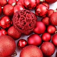 Thumbnail for 100-tlg. Weihnachtskugel-Set 3/4/6 cm Rot