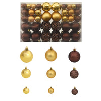 Thumbnail for 100-tlg. Weihnachtskugel-Set 3/4/6 cm Braun/Bronze/Golden