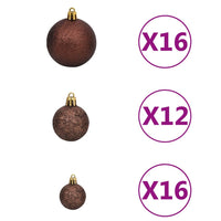 Thumbnail for 100-tlg. Weihnachtskugel-Set 3/4/6 cm Braun/Bronze/Golden