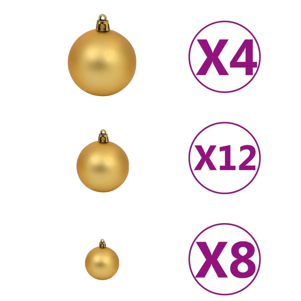 100-tlg. Weihnachtskugel-Set 3/4/6 cm Braun/Bronze/Golden