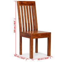 Thumbnail for Esszimmerstühle 2 Stk. Massivholz mit Honigfarbenem Finish