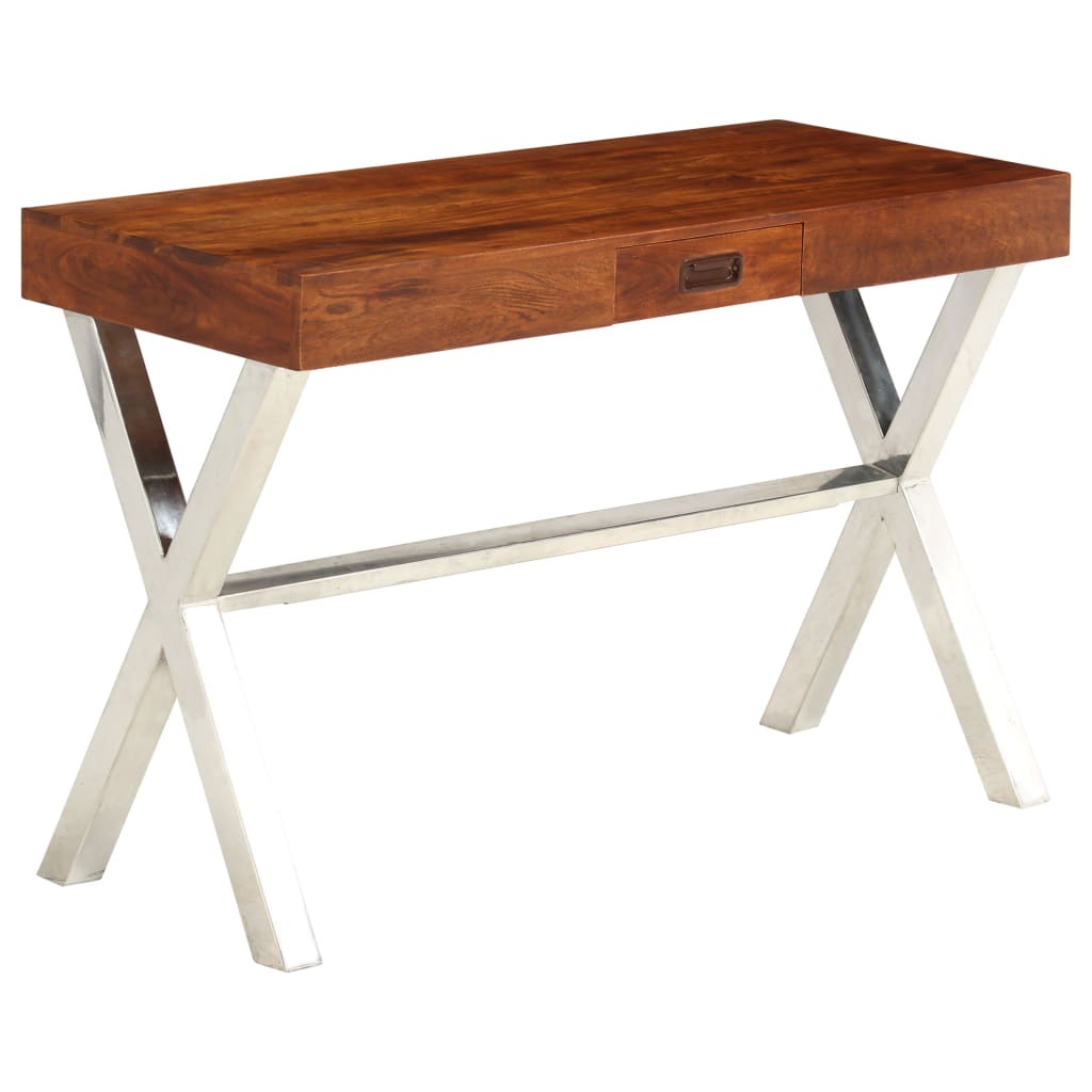 Schreibtisch Akazienholz Massiv Palisander-Finish 110x50x76 cm