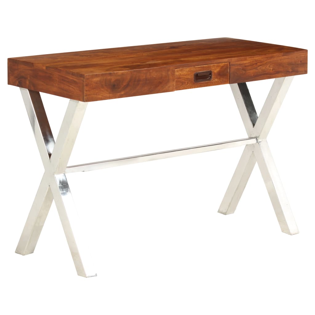 Schreibtisch Akazienholz Massiv Palisander-Finish 110x50x76 cm
