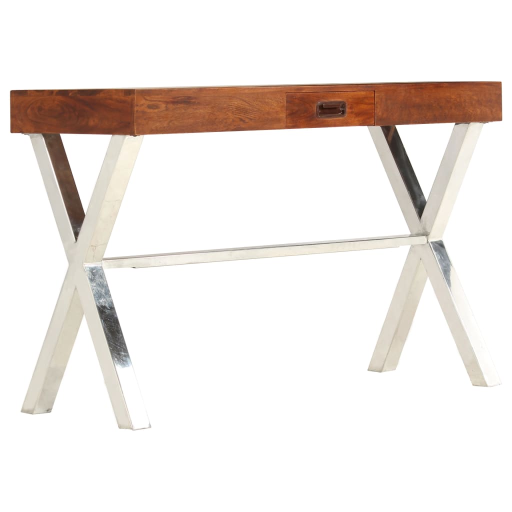 Schreibtisch Akazienholz Massiv Palisander-Finish 110x50x76 cm